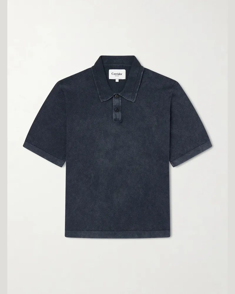 Corridor Cotton-Piqué Polo Shirt Black