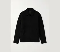 Brad Webbing-Trimmed Double-Faced Cashmere Bomber Jacket
