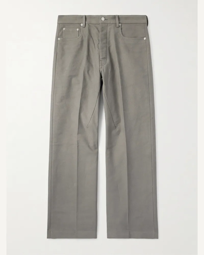 Rick Owens Geth weit geschnittene Hose aus gebürstetem Biobaumwoll-Twill Grau
