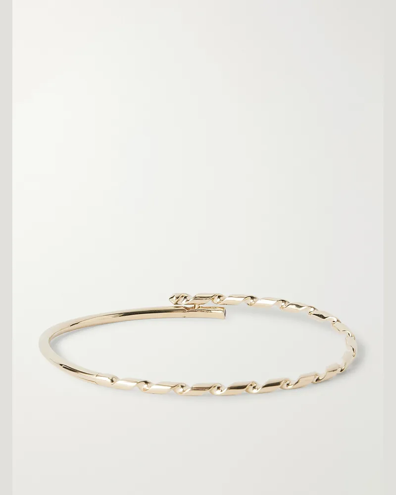 Luis Morais Thin Drill Hardware 14-Karat Gold and Ruby Bracelet Gold