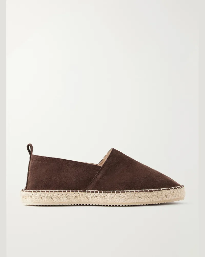 Frescobol Carioca Helio Suede Espadrilles Brown