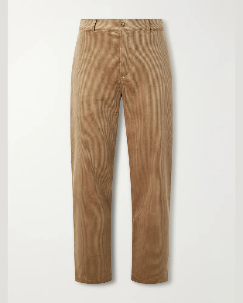 De Bonne Facture Straight-Leg Cotton-Corduroy Suit Trousers Neutrals