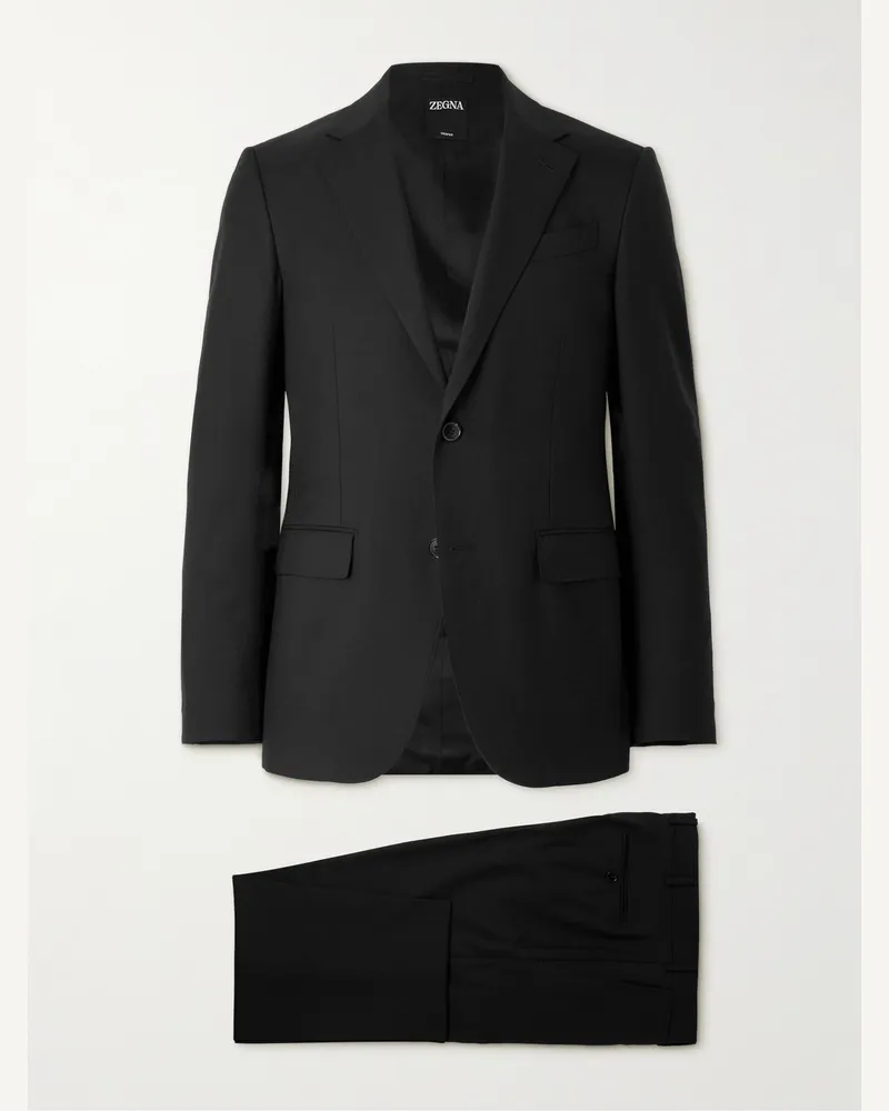 Ermenegildo Zegna Anzug aus Trofeo™-Woll-Twill Schwarz