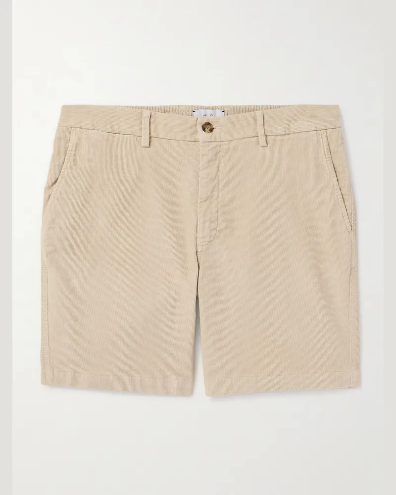 MR P. Gerade geschnittene Shorts aus Cord aus einer Biobaumwollmischung Neutral