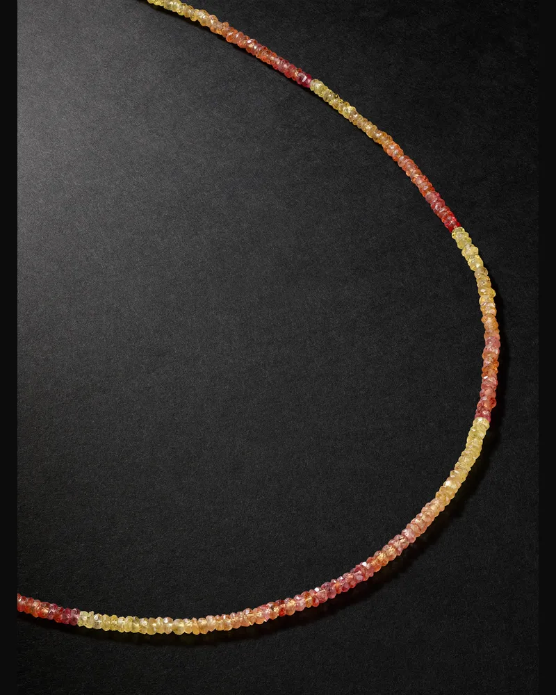 JIA JIA Kette aus Gold mit Zierperlen aus Saphiren Orange