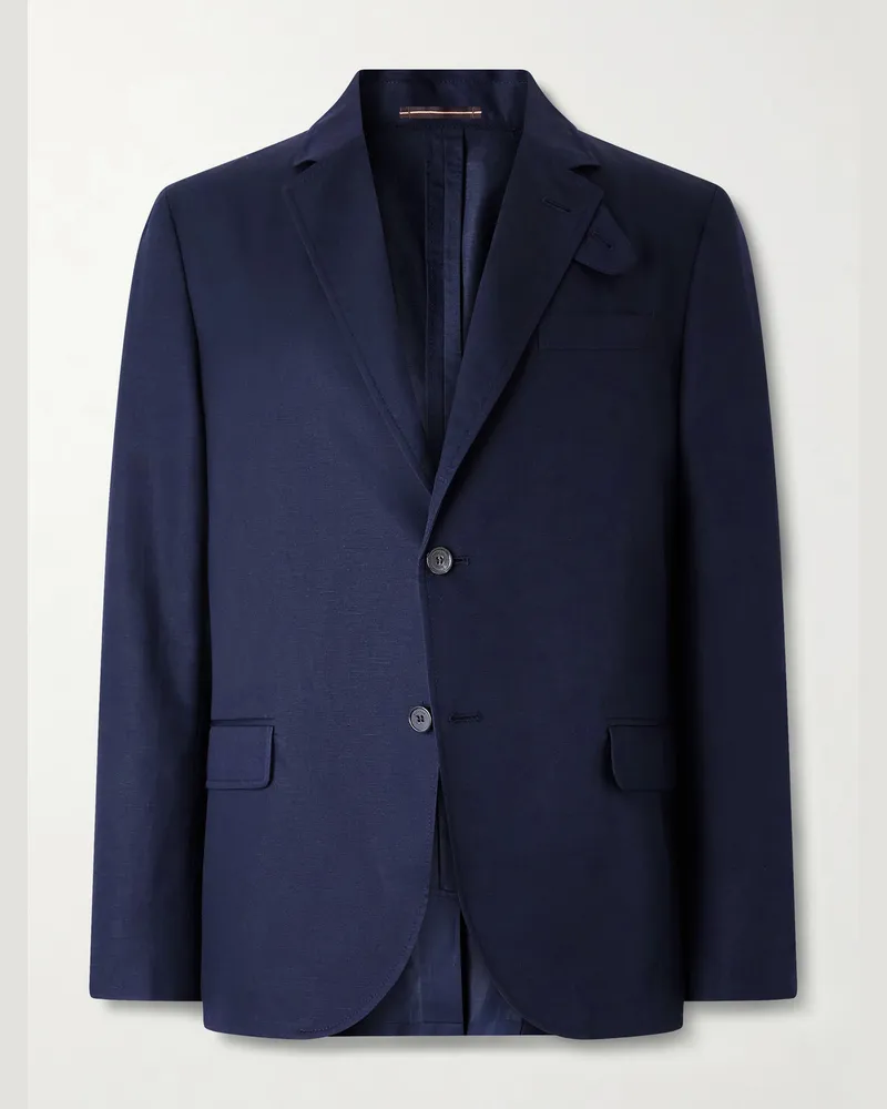 Slowear Woven Suit Jacket Blue
