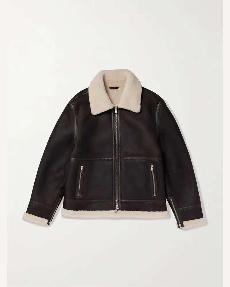 MR P. Bomberjacke aus Shearling Braun