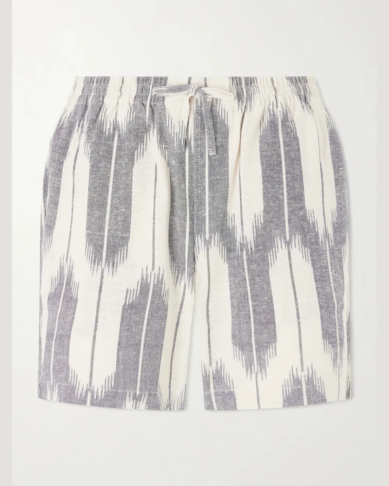 KARDO Olbia Straight-Leg Cotton Drawstring Shorts Gray