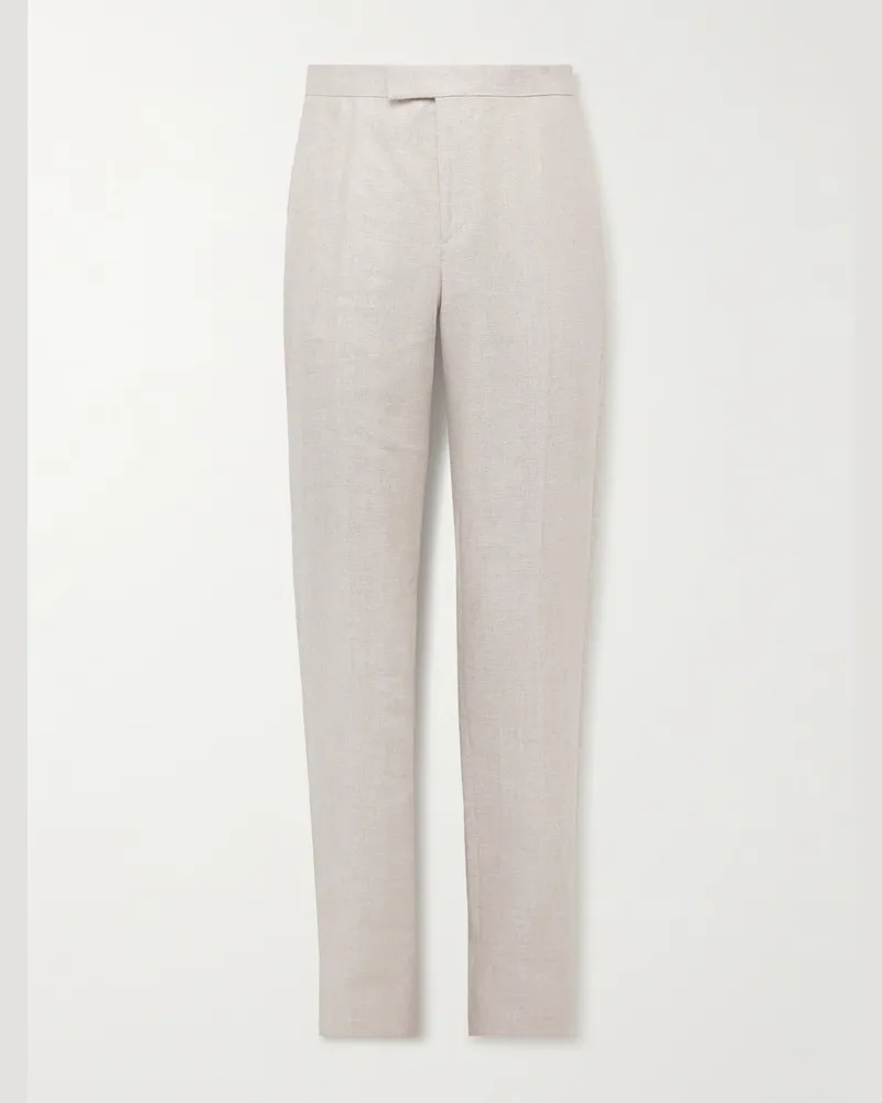 Favourbrook Slim-Fit Linen Suit Trousers Neutrals