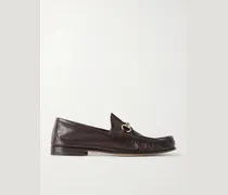 Lugano Horsebit-Embellished Leather Loafers