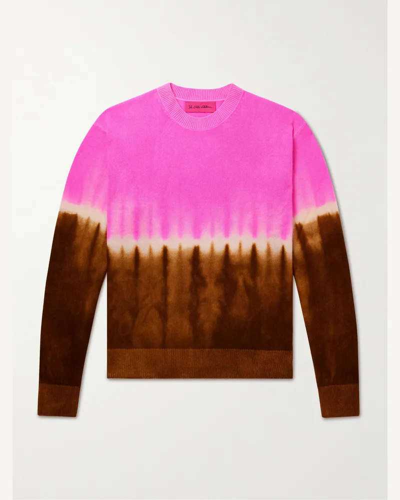 The Elder Statesman Tranquility Pullover aus Kaschmir mit Batikmuster Pink