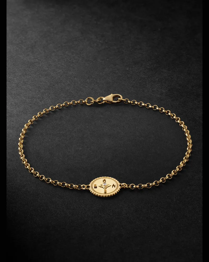 FOUNDRAE Internal Compass Armband aus Karat Gold mit Diamant Gold