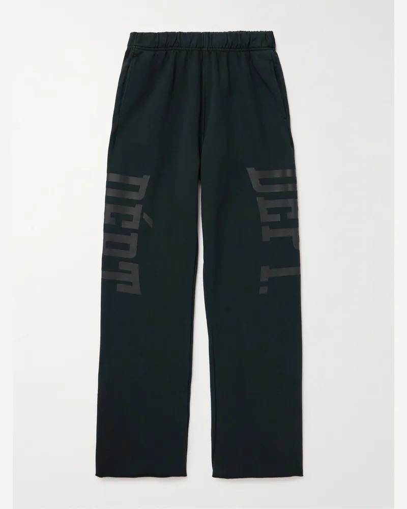 GALLERY DEPT. Post Workout weit geschnittene Jogginghose aus Baumwoll-Jersey mit Logoprint Schwarz