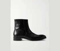 Elkan Burnished-Leather Chelsea Boots