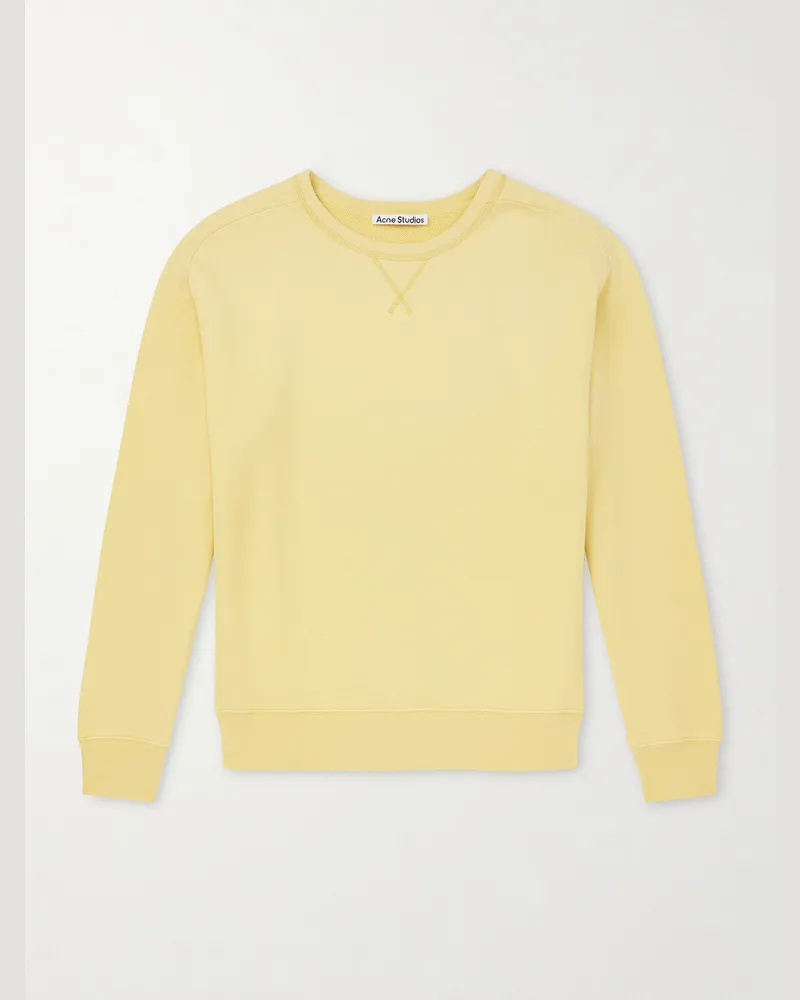 Acne Studios Fema Cotton-Jersey Sweatshirt Yellow