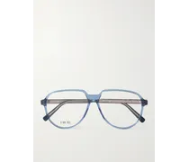 InDior O A1I Pilotenbrille mit Rahmen aus Azetat und silberfarbenen Details