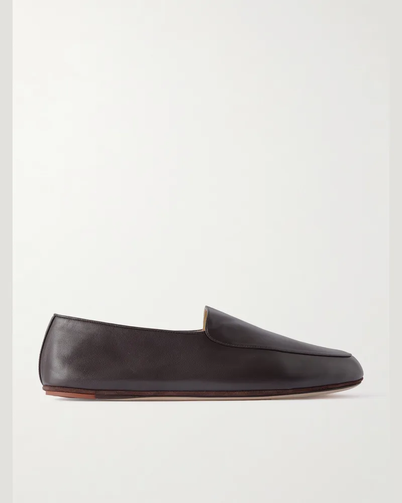 Loro Piana Anton Walk Loafers aus Leder Braun
