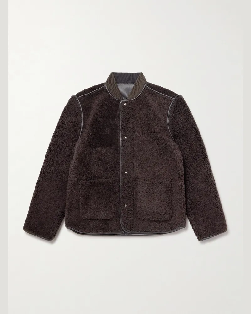 MR P. Wendbare Jacke aus Shearling Schwarz