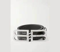4cm Logo-Embellished Monogrammed Coated-Canvas Belt