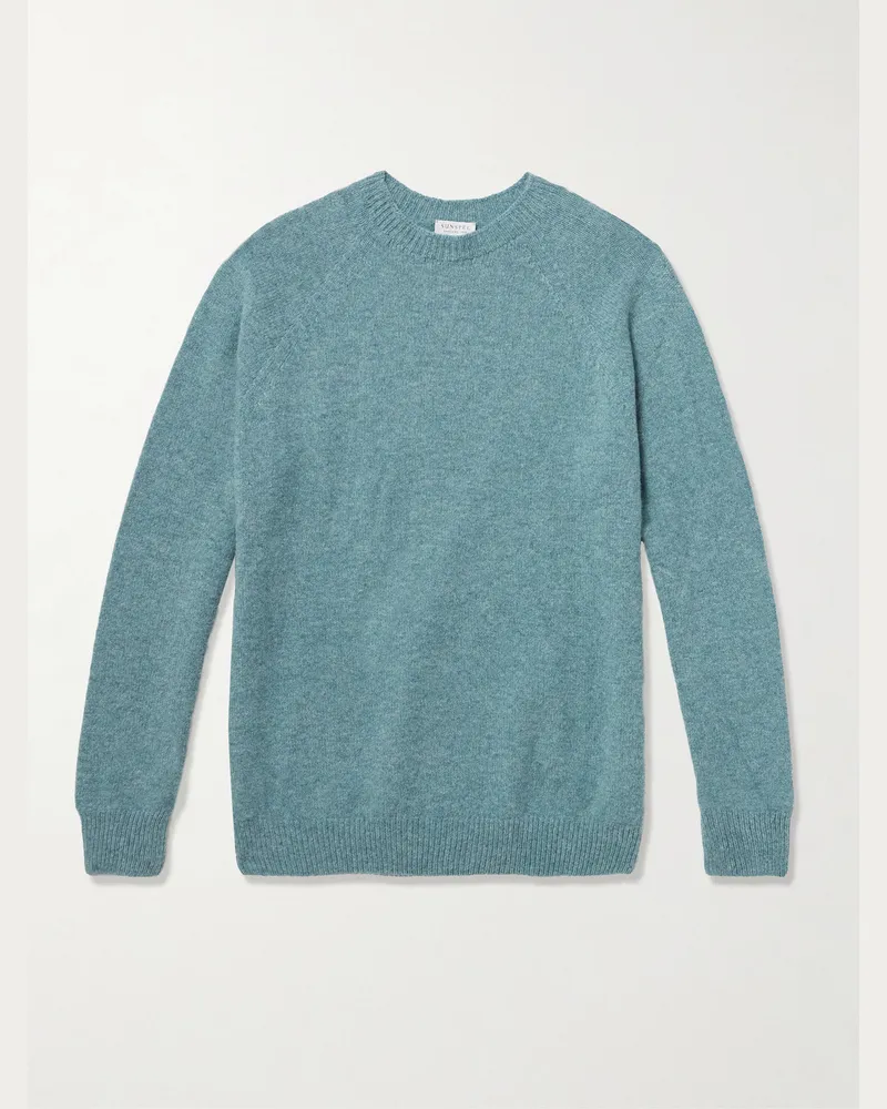 Sunspel Wool Sweater Blue