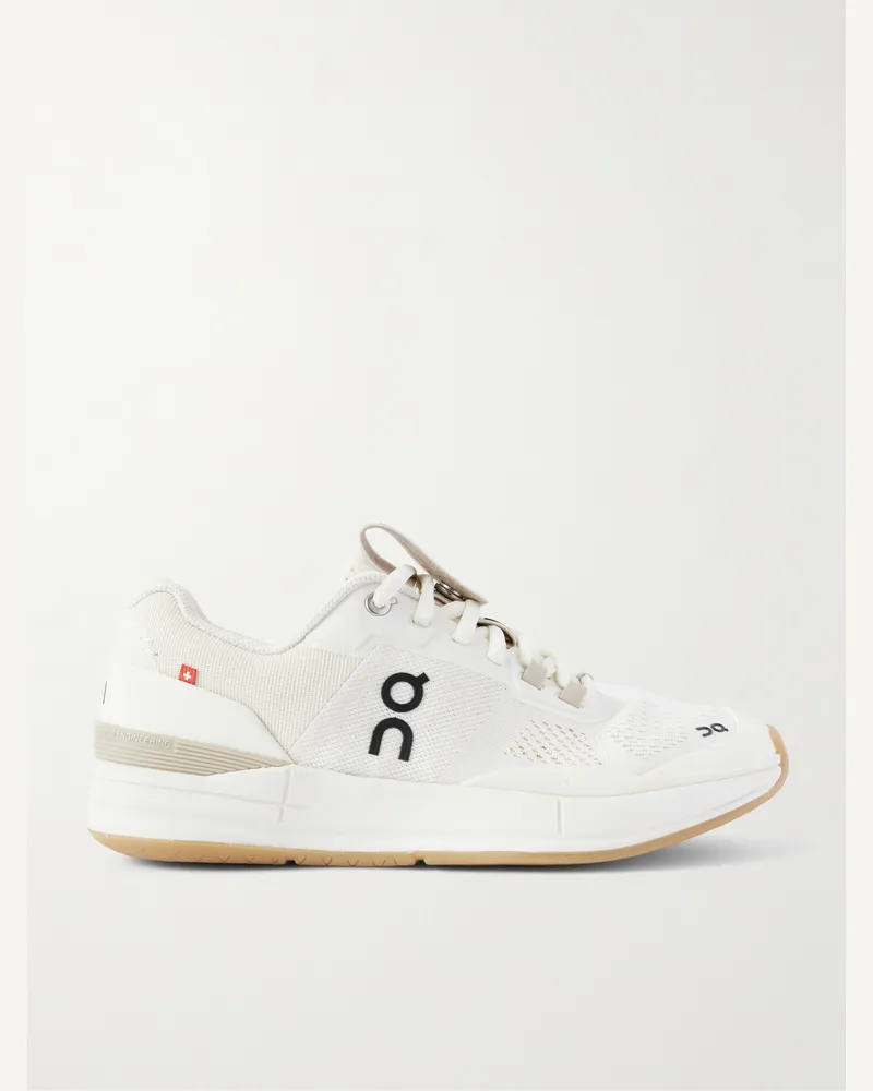 ON Roger Federer THE ROGER Pro Tennis-Sneakers aus Mesh mit Gummibesatz Weiß