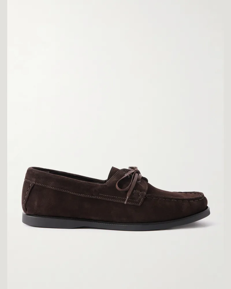 SAMAN AMEL City Moc Bootsschuhe aus Veloursleder Braun