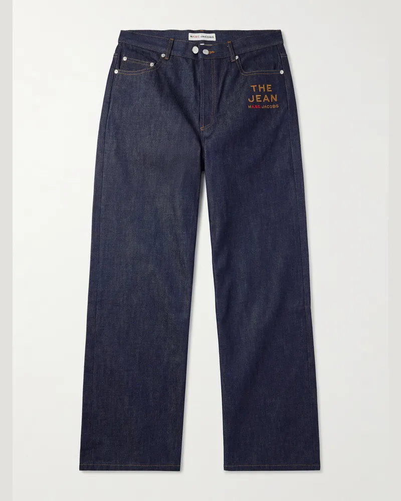 A.P.C. Marc Jacobs Aaron weit geschnittene Jeans mit Logostickerei Blau
