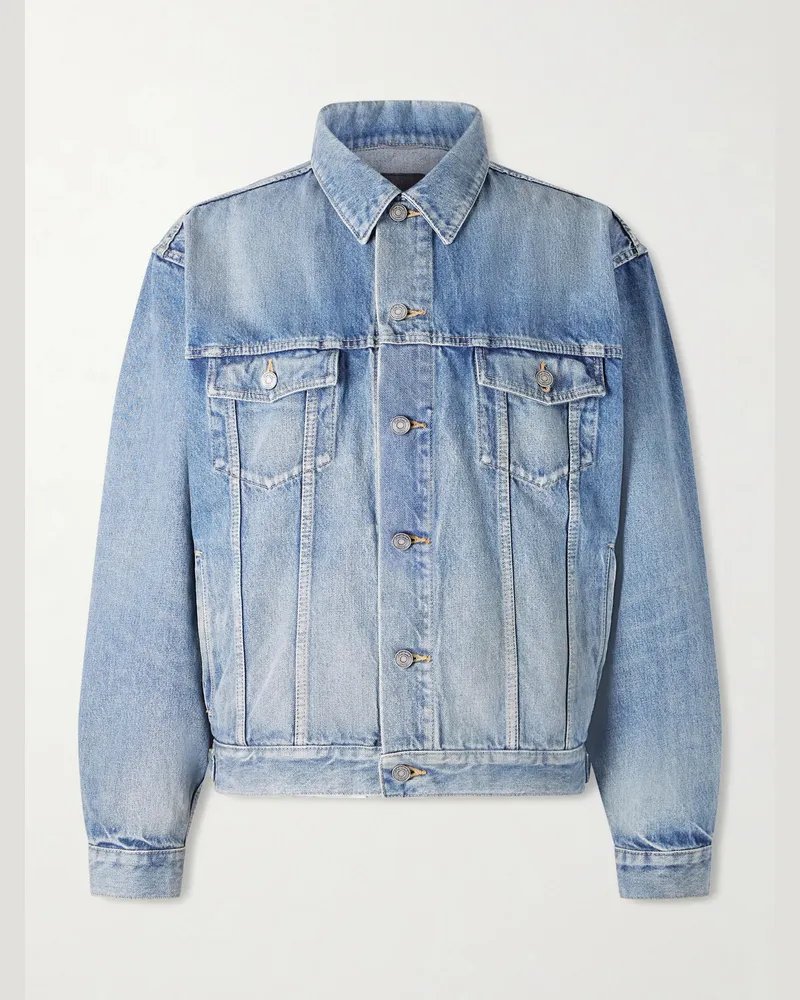 Saint Laurent Denim Trucker Jacket Blue