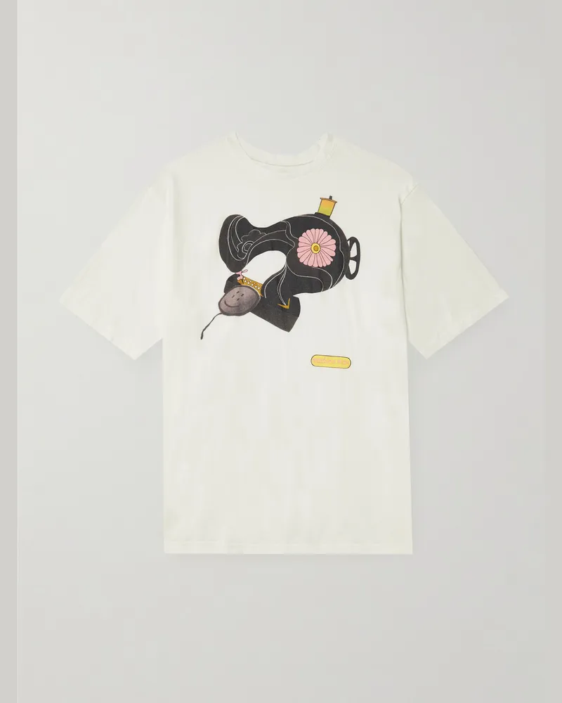 KAPITAL T-Shirt aus Baumwoll-Jersey mit Print Neutral
