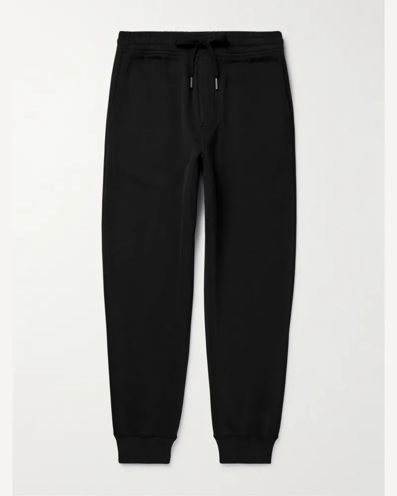 Tom Ford Schmal zulaufende Jogginghose aus Jersey aus einer Baumwollmischung Schwarz