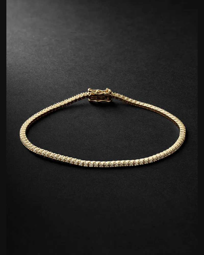 Kolours Spectra Tennisarmband aus 14 Karat Gold mit Diamanten Gold