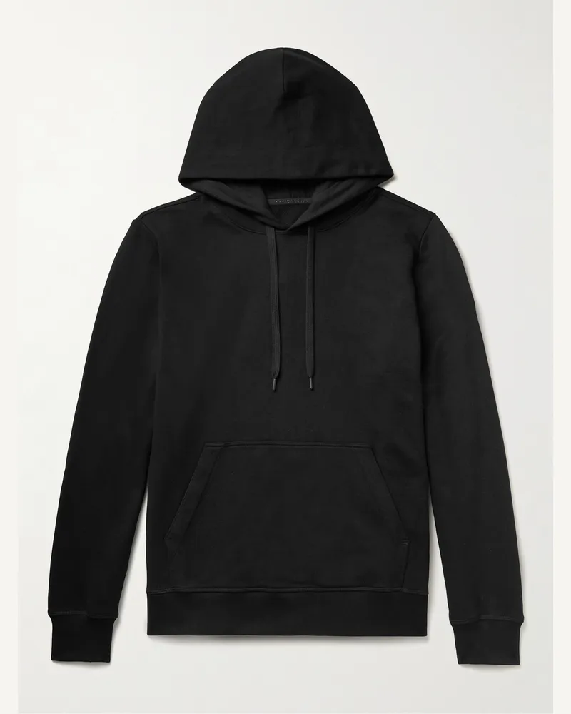 Canada Goose Huron Logo-Appliquéd Organic Cotton-Jersey Hoodie Black
