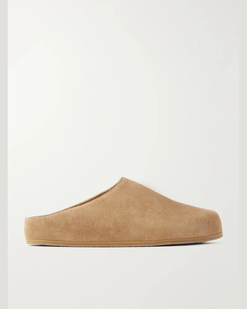 Studio Nicholson Suede Clogs Brown