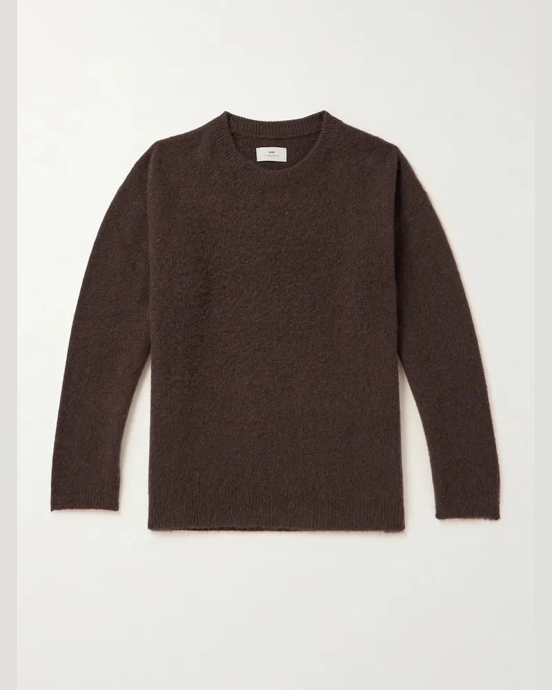 SSAM Pullover aus gebürstetem Kaschmir Braun