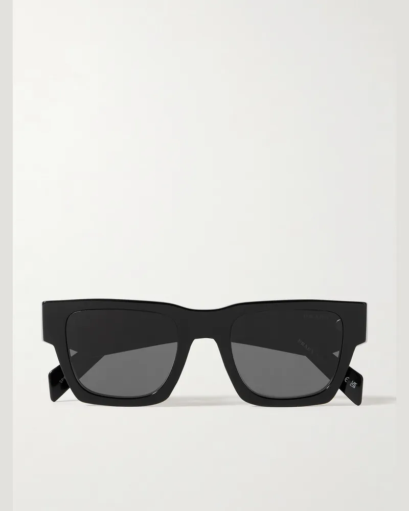 Prada Rectangular-Frame Acetate Sunglasses Black