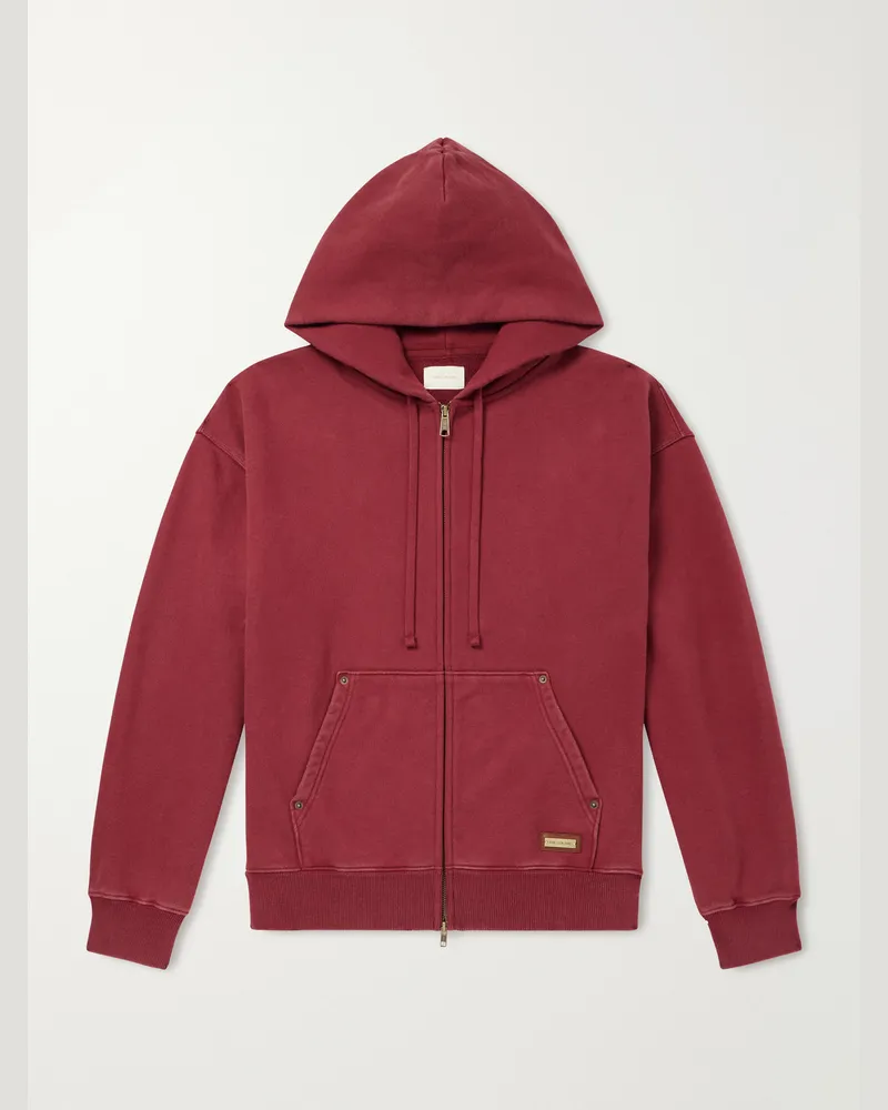 Aimé Leon Dore Cotton-Jersey Zip-Up Hoodie Red