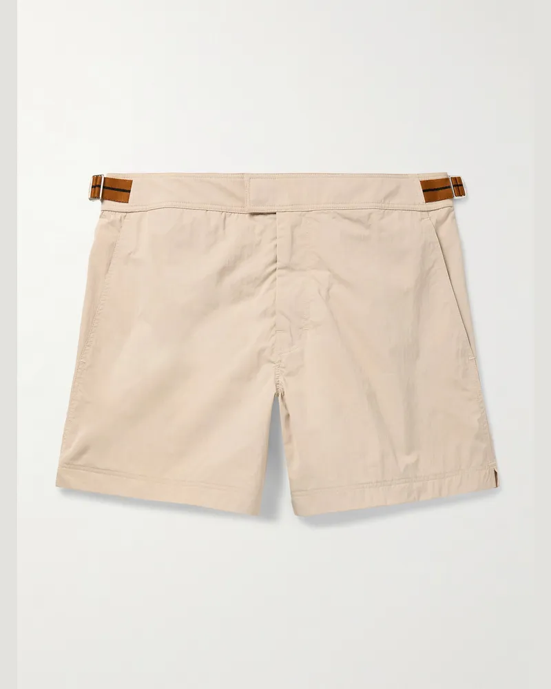 Ermenegildo Zegna Gerade geschnittene mittellange Badeshorts Neutral