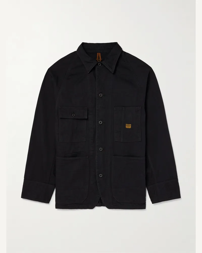 KAPITAL Cactus Jacke aus Baumwoll-Twill Schwarz