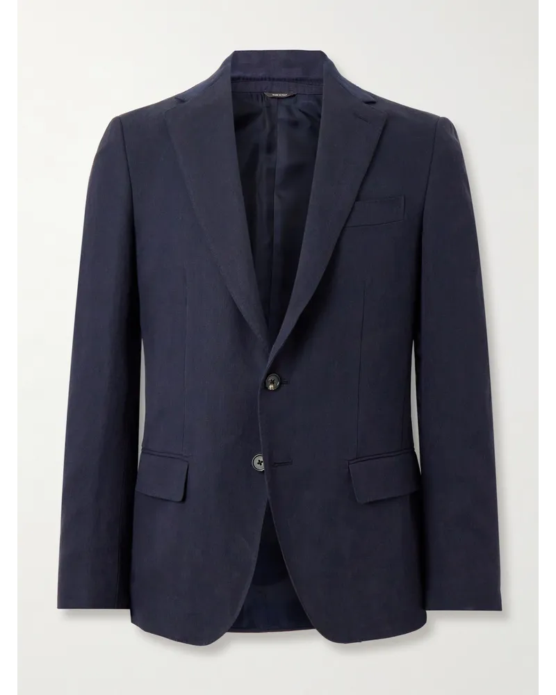 Loro Piana Torino Sakko aus Leinen Blau