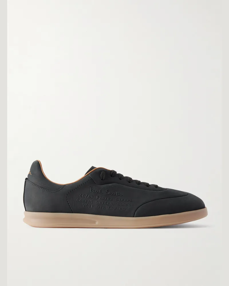 Paul Smith Bailey Logo-Embossed Nubuck Sneakers Black