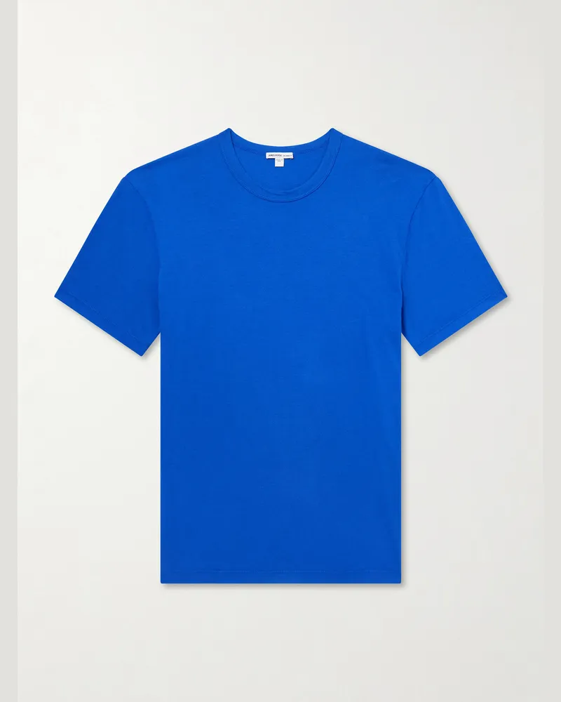 James Perse Cotton Jersey T-Shirt Blue