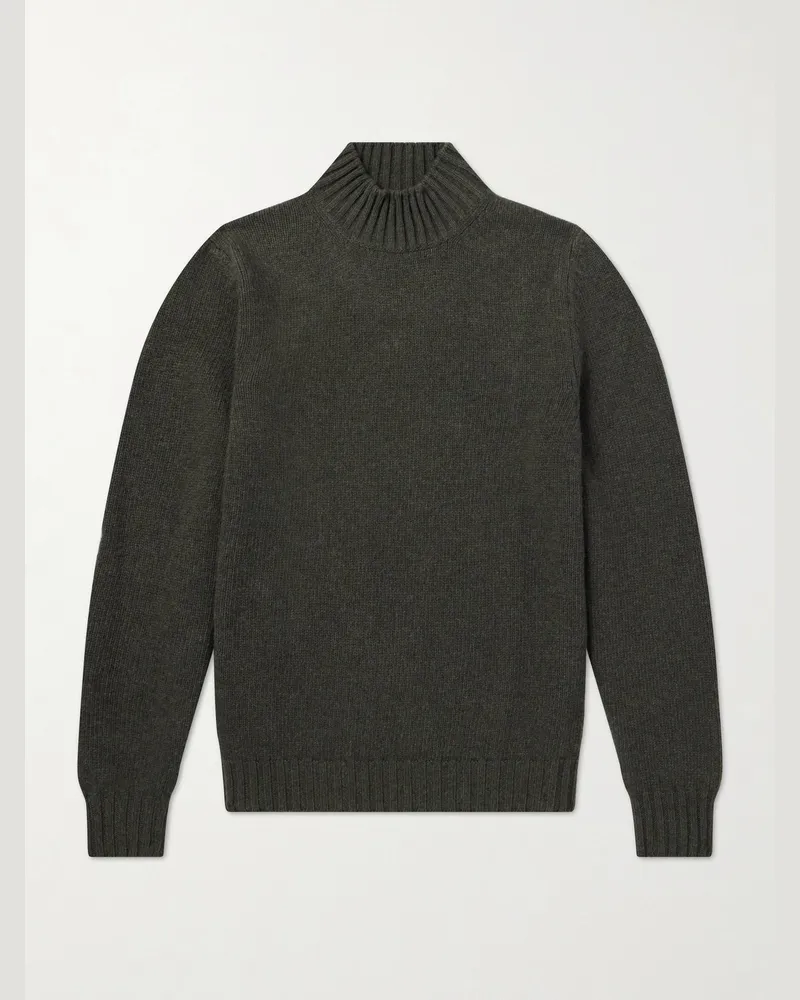 Fedeli Onda Wool and Cashmere-Blend Sweater Green