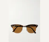 Clubmaster Tortoiseshell Acetate and Gold-Tone Sunglasses