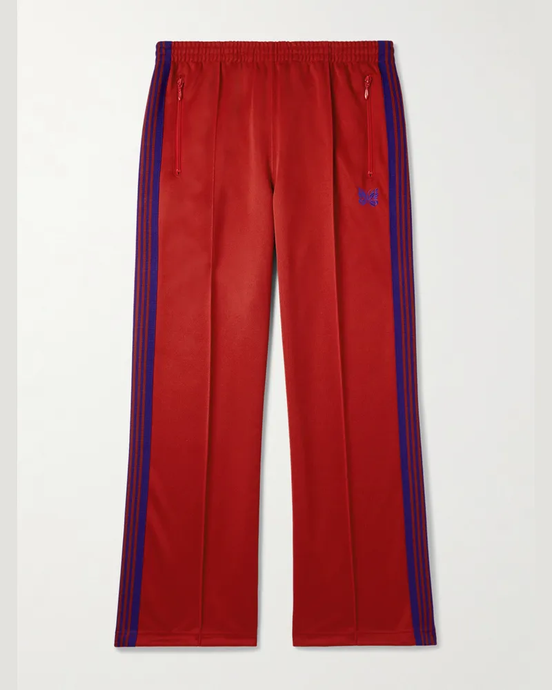 NEEDLES Gerade geschnittene Jogginghose aus Jersey mit Webband und Logostickerei Rot