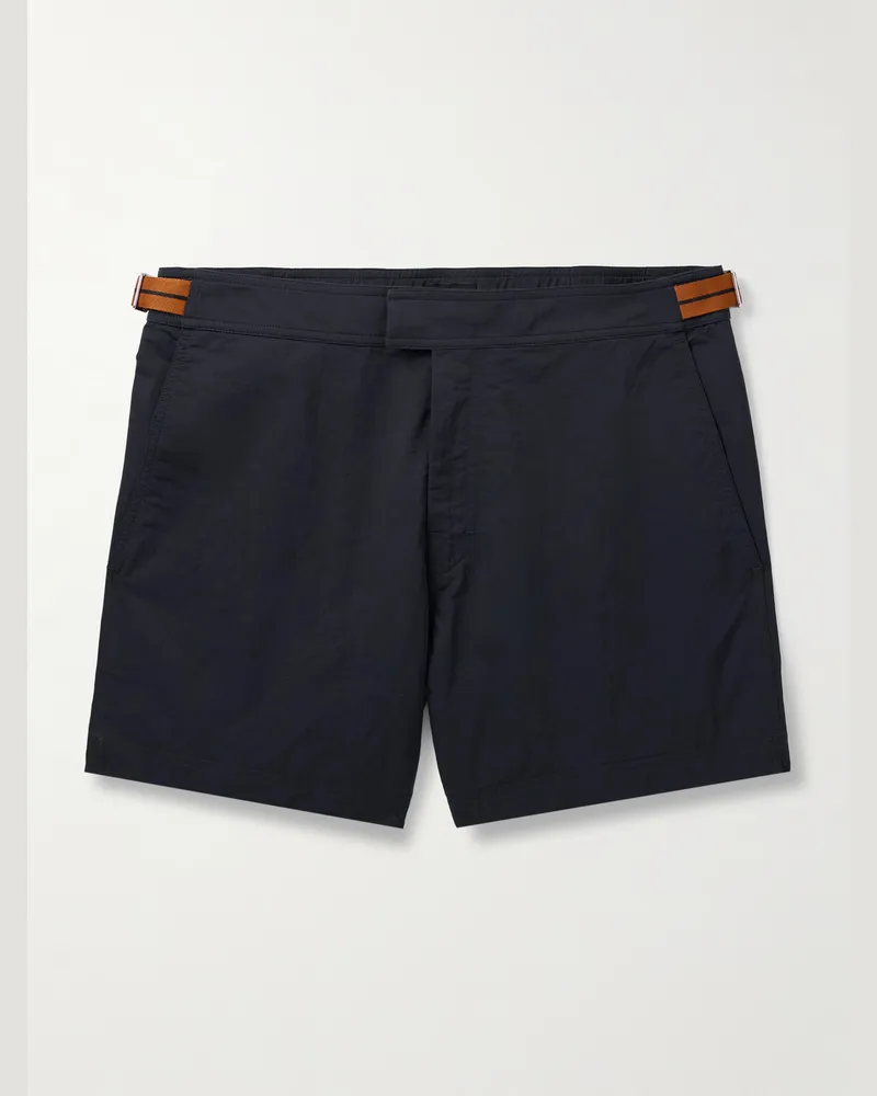Ermenegildo Zegna Rio gerade geschnittene mittellange Badeshorts Blau