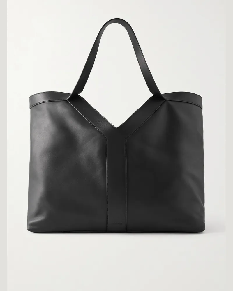 Saint Laurent Marais Tote aus Leder Schwarz