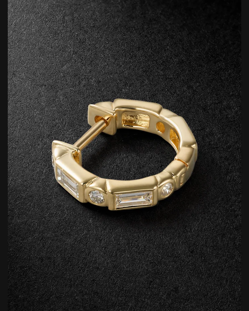 Sydney Evan Einzelne Creole aus Gold mit Diamanten Gold