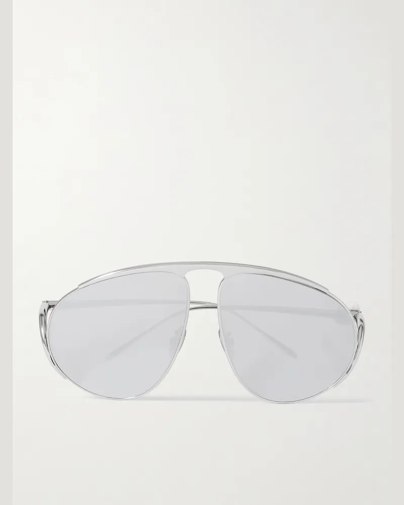 Loewe Silberfarbene Pilotensonnenbrille Silber