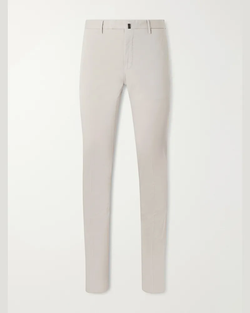 Slowear Incotex Slim-Fit Batavia Stretch-Cotton Trousers Neutrals