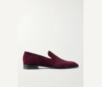 Danny Flex Grosgrain-Trimmed Suede Loafers